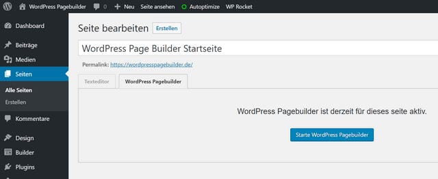 Wordpress Pagebuilder